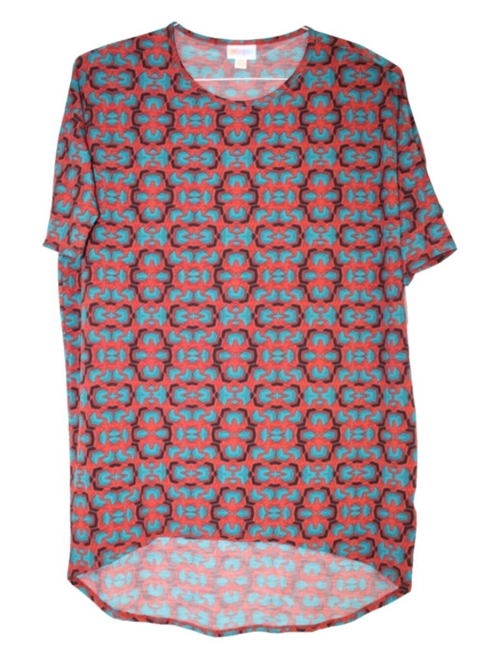 LuLaRoe IRMA T Shirt Women's Top Short Sleeve NWT XXS 2XS Multicolor Pattern